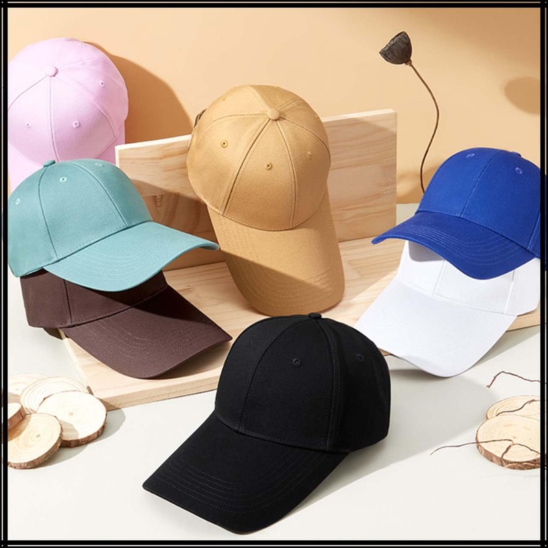 White Fang CZ066 Baseball Cap, Plain, Brim Length, Simple, Stylish,