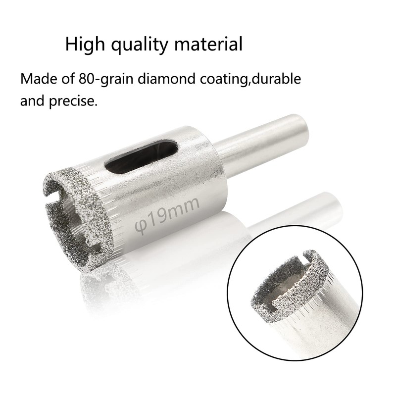 2 Pcs 3/4" Diamond Drill Bits Glass Hole Saw Drill