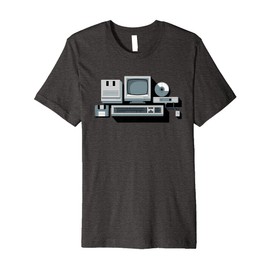 Vintage Tech Icons Retro IT Hardware and Gadgets Premium T-Shirt