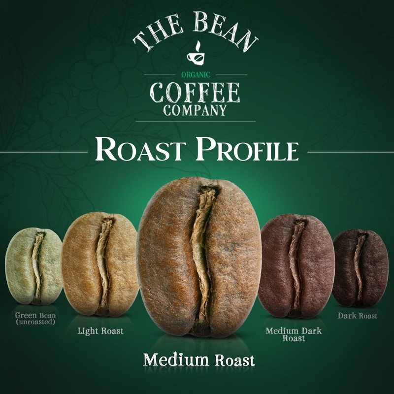 The Bean Organic Coffee Company Island Blend, Medium Roast, Whole