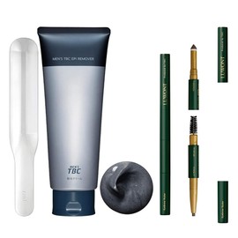TBC LUWONT Men's Grooming Set, Pencil, Easy, For Men, Hair Removal Cream, Epi Remover II, Eyebrow Styler, Light Black, MEN'STBC