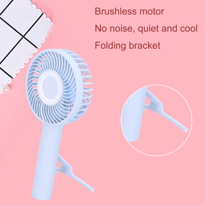 MultiFunctional Mini Fan USB Rechargeable Handheld Fan with Cosmetic Mirror