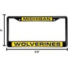 Rico Michigan Wolverines Black Metal License Plate Frame Holder
