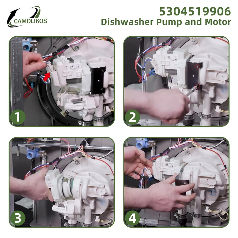5304519906 Dishwasher Pump and Motor Assembly (PD00053471) Compatible With Frigidaire