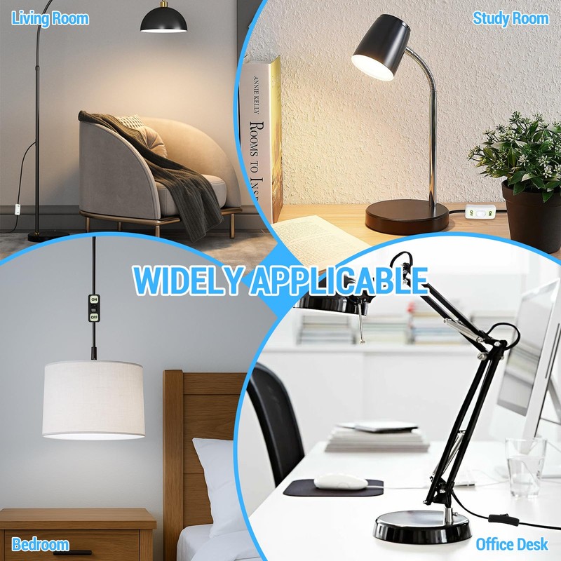 Pack of 4 Inline Switch, 250 V Intermediate Switch, Cord