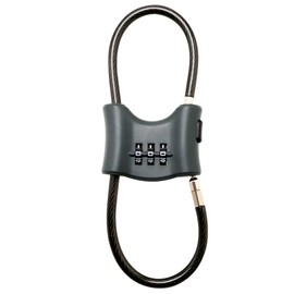 Bosvision 3-Digit Combination Lock with Braided Steel Cable – Secure Helmet, Backpack, Ski Gear, Luggage, Stroller – Dual Loop, Travel-Friendly Padlock