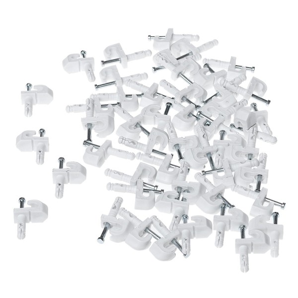 ClosetMaid 1770 Back Wall Clips for Drywall, 48 Pack, 48-Pack, White