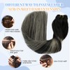 Silver Highlight Sew in Hair Extensions 26Inch for Adding Length