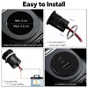 acegoo USB C Steckdose 12V Aluminium, Dual Typ C PD3.0