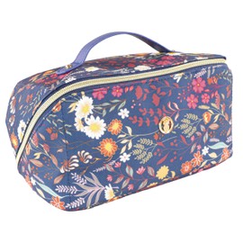 Simply Southern Navy Field Floral Cosmetic Bag