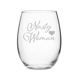 Nasty Woman Stemless 21 oz Wine Glass - Set of 4