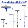 ITTAHO 2 Pack Grout Brush with Long Handle, 56.5'' Swivel