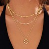 Epokus Women's Gold Layering Necklace, Stainless Steel Chain Necklace, Waterproof