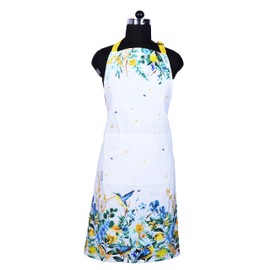 AMOUR INFINI Aprons for Women Adjustable Strap with Waist Ties Apron for Baking, Cooking, Gardening Aprons with Pocket Spring Apron Thanksgiving, Christmas Decorations (Wild Meadows- 27.5 x 33 Inches)