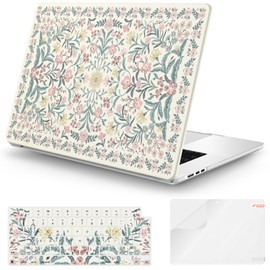 iCasso Compatible with MacBook Air 15 inch Case 2025 2024 2023 Release M4 A3241 M3 A3114 M2 A2941, Slim Anti-Scratch Protective Plastic Hard Shell Case+Keyboard Cover for Mac Air 15 -Pink Floral