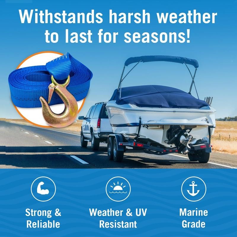 Better Boat Heavy Duty Trailer Winch Strap Replacement with Zinc