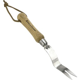 Kent & Stowe Hand Root Cutter - Stainless Steel Weed Cutter for Grass and Soil Surfaces, Weed Remover with Ash Handle Length: 30 cm