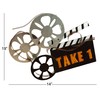 Deco 79 Rustic Movie Reel and Clapperboard Wall décor, 19"H