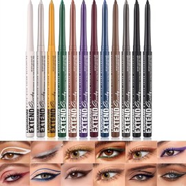 Eyeliner Set, Matte Shimmer Pen, Retractable Cream Eyeliner, Highly Pigmented, Quick Drying, Water and Smudge Resistant, Creates Bold and Defined Lines (#ALLE)
