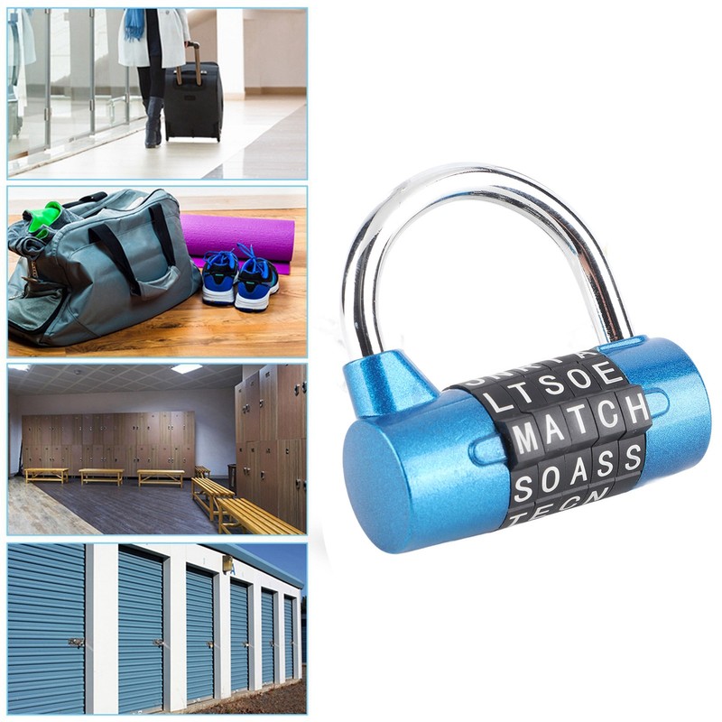 5 Dial Digit Code Combination Padlock Travel Suitcase Gym Locker
