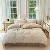 LifeTB Tan Gingham Comforter Set Twin XL Modern Style Beige