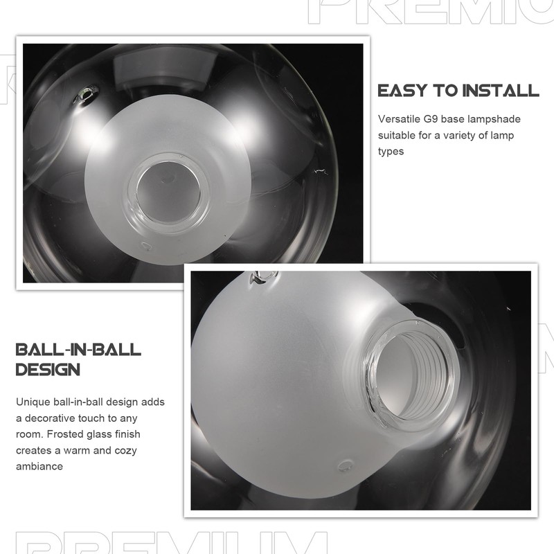 Ball in Ball Glass Lampshade, Glass Shades for Pendant Lights