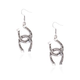 Wrangler Western Earrings Concho Dangling Retro Horseshoe Earring Jewelry for Women WGE-1025SL