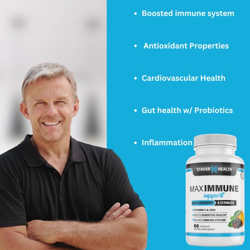 Staver Health MAX IMMUNE SUPPORT SUPPLEMENT - Immunity Supplement, Immune
