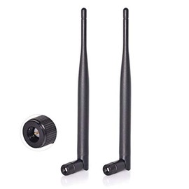 Bingfu Dual Band WiFi 2.4GHz 5GHz 5.8GHz 6dBi SMA Male Antenna (2-Pack) for Wireless Vedio Security IP Camera Recorder Surveillance Recorder Truck Trailer Rear View Backup Camera Reversing Monitor