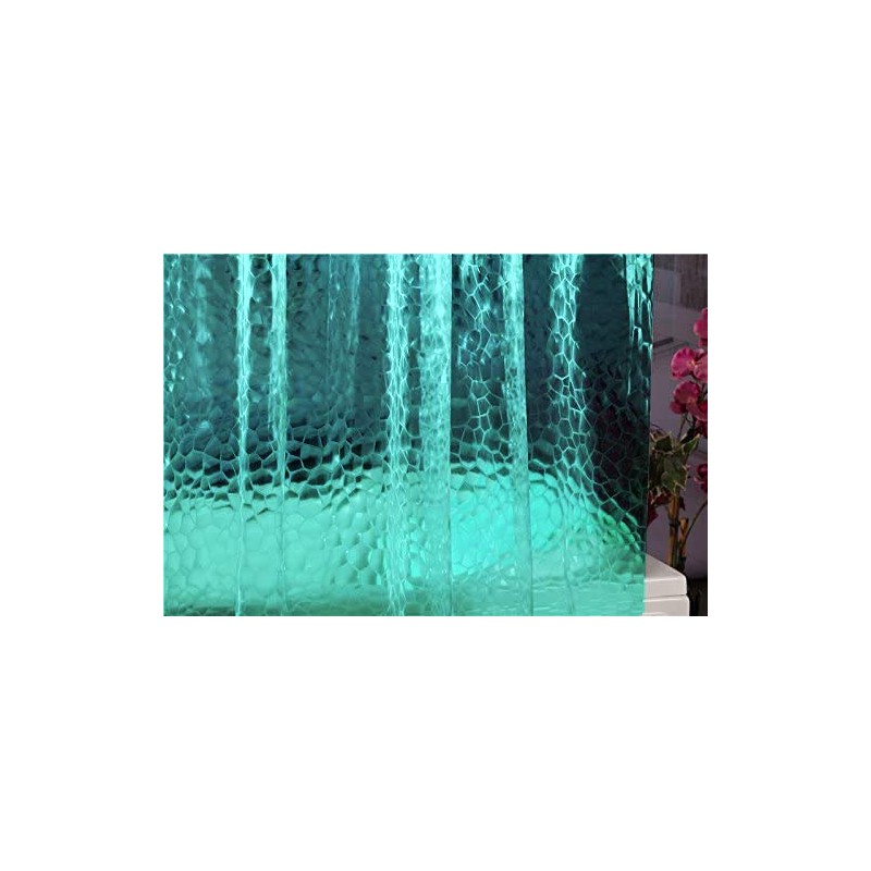 Adwaita 3D Watercube Shower Curtain Liner,No Odors, Eco Friendly (Teal)