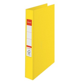 Esselte 4 Ring Binder, PP, Holds up to 190 Sheets, Vivida Range, 42 mm Spine, 14458 - A4, Yellow
