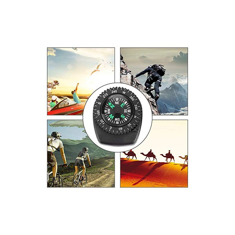 Watch Compass 2Pcs Portable Wrist Compass Detachable Outdoor Navigation Device