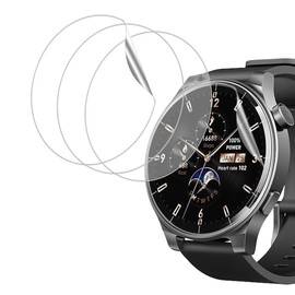 smaate Compatible with TOZO S5 1.43’’, Soft Smart Watch Screen Protector, TPU, 6-pack, Full Coverage, Bubble Self-healing