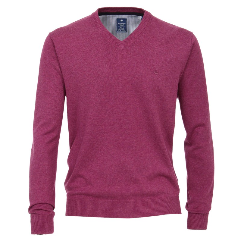 Redmond Men's Plain High Melange Pullover - brass Plain 100