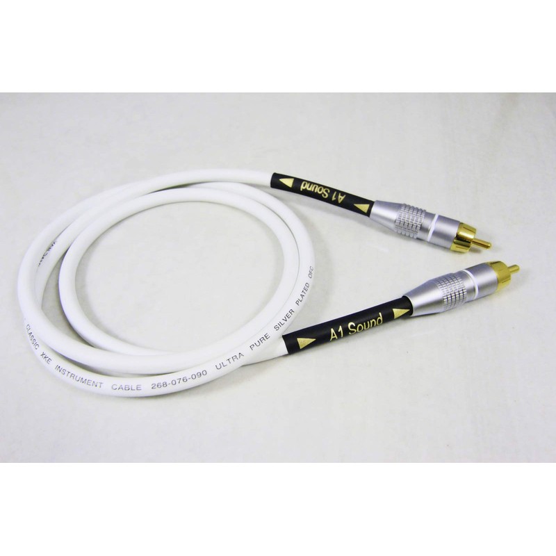Van Damme White Ultra X Subwoofer Cable 3 Metre Single