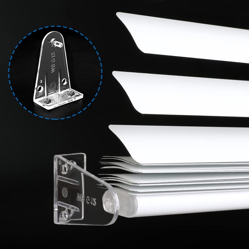 2 Inch 8pcs Blinds Hold Down Brackets, Clear Plastic Door