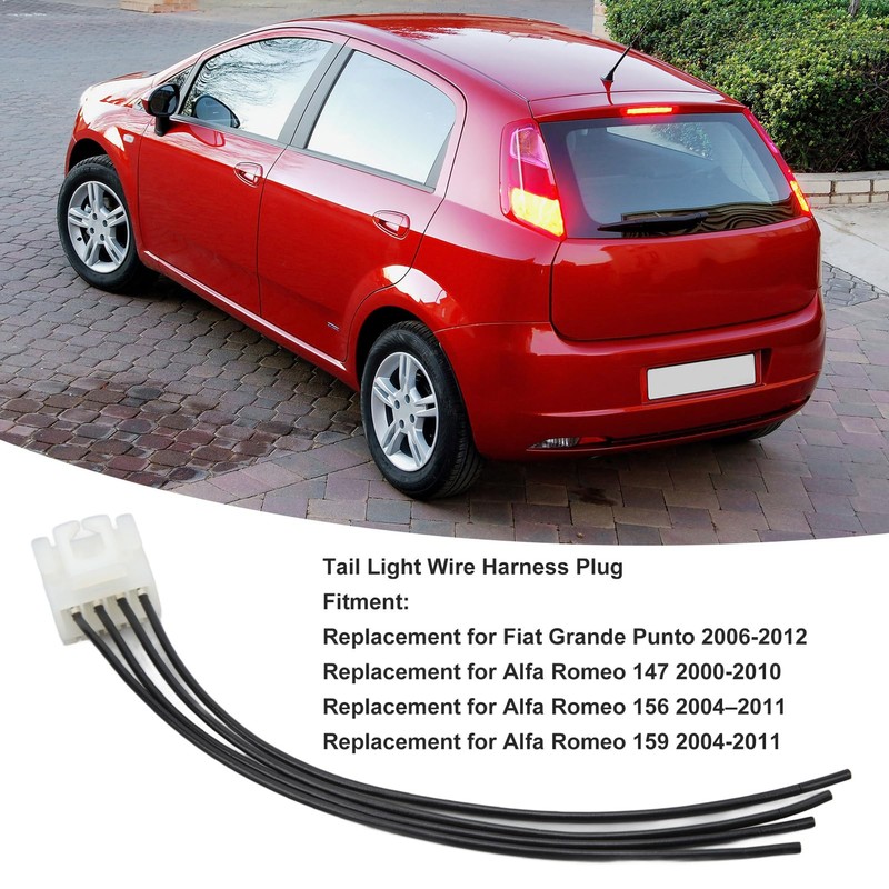 Car Tail Light Tail Light Wiring Harness Plug, 4Pin Plug