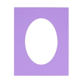 CountryArtHouse Light Purple Acid Free 14x18 Oval Picture Frame Mat with White Core Bevel Cut for 12x16 Pictures - Fits 14x18 Frame - Pack of 1 Matboard