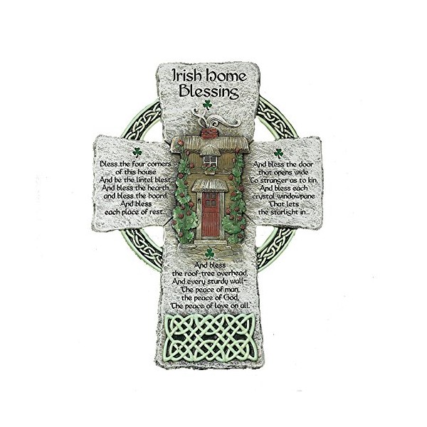 Abbey Gift Irish Home Blessing Cross, Gray, 6 x 8 (56898T)