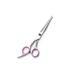 Tijeras de vello púbico para mujer, tijeras de punta redonda, peluquero de seguridad para zonas sensibles, acero inoxidable, agarre ergonómico (rosa)