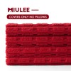 MIULEE Christmas Pack of 4 Red Corduroy Decorative Throw Pillow