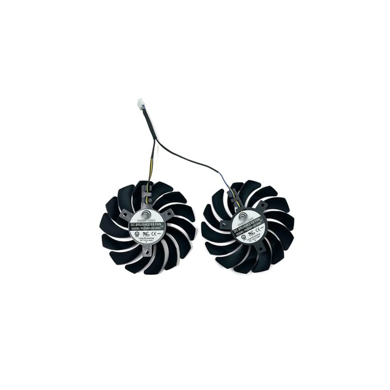 KIKIFAN 2pcs 87mm PLD09210S12HH 1660 Super GPU Fan for MSI