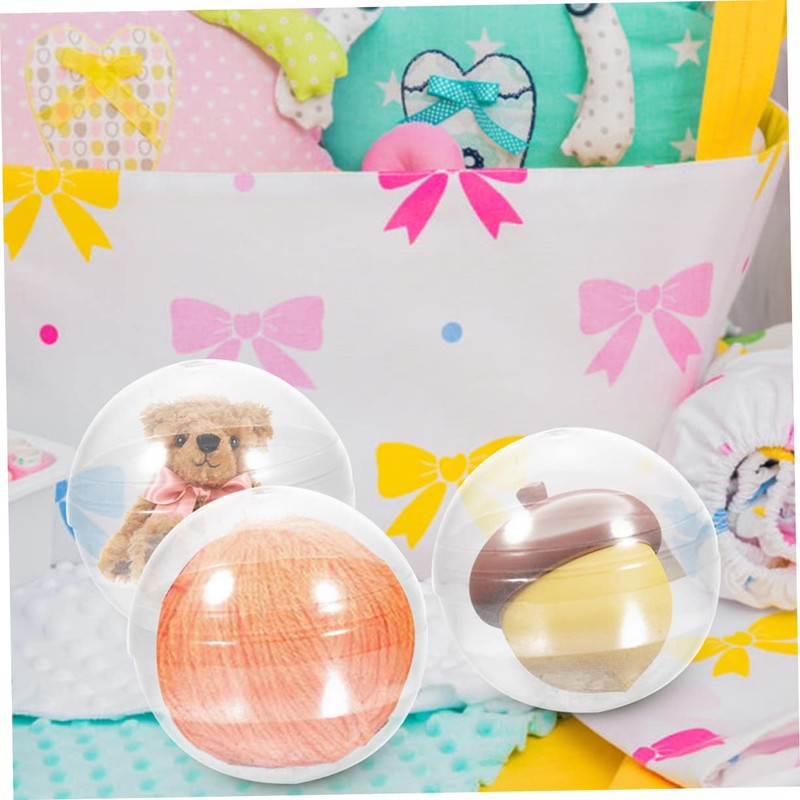 Veemoon Empty Vending Machine Capsules 50pcs Round Capsule Balls 60mm