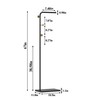 HOMEFORT Metal Coat Rack, Modern Coat Tree with 3 Hooks,