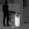 iTouchless 14 Gallon Slide Open Lid Kitchen Trash Can with,