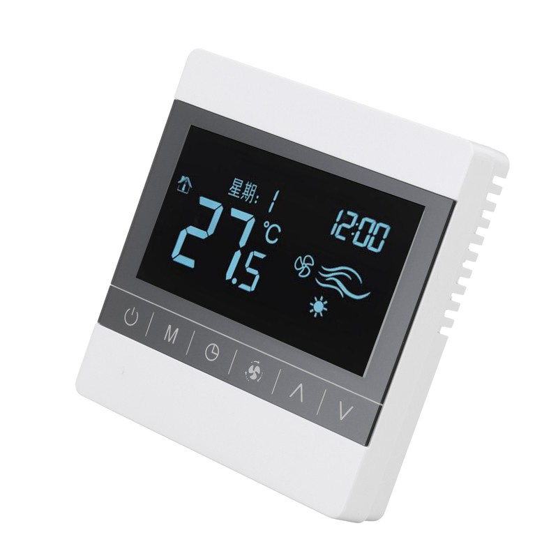 AC220V Touch Screen Thermostat WallHanging Stove Temperature Controller for Water/Floor