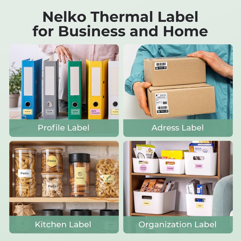 Thermal Labels for Nelko PM220 Label Maker, 1.18"x1.18" (30x30mm) Thermal