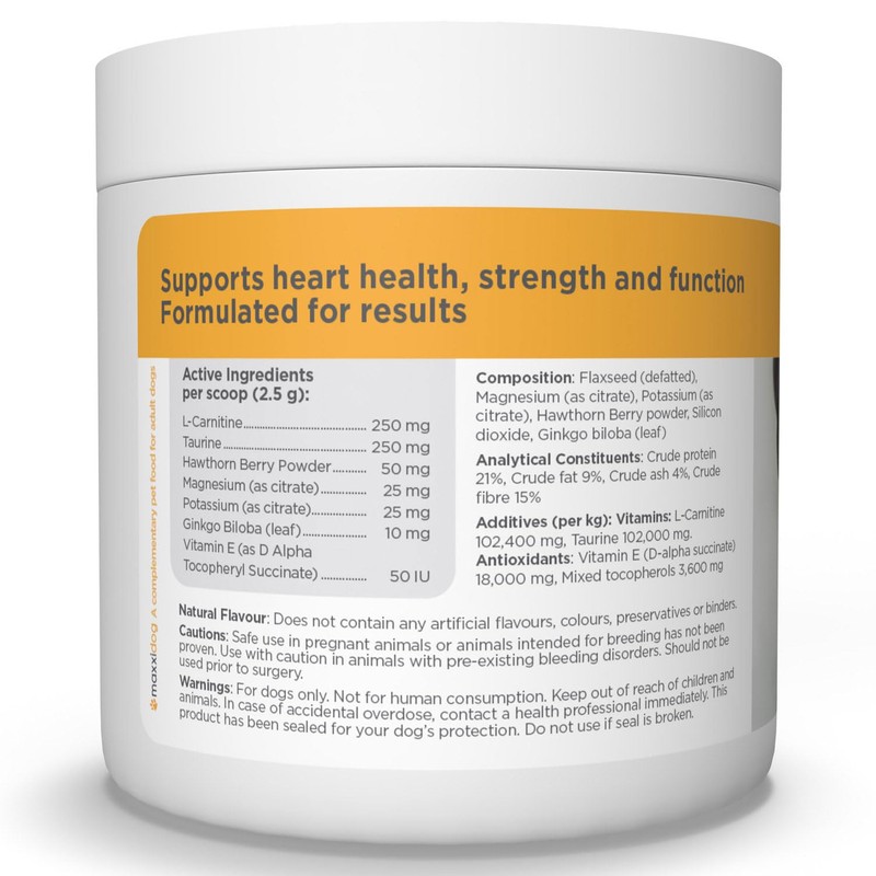 maxxipaws maxxicardio Heart and Cardiovascular Supplement for Dogs – Powder