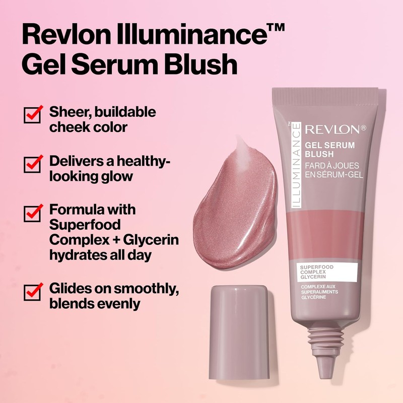Rubor Revlon Illuminance Gel Serum Blush tono Striking Rose