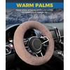 iolory Car Steering Wheel Cover,Anti-Slip Universal Warm Plush Furry Steering